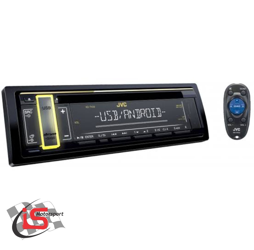 JVC KD-T408 CD Receiver with USB/AUX Input