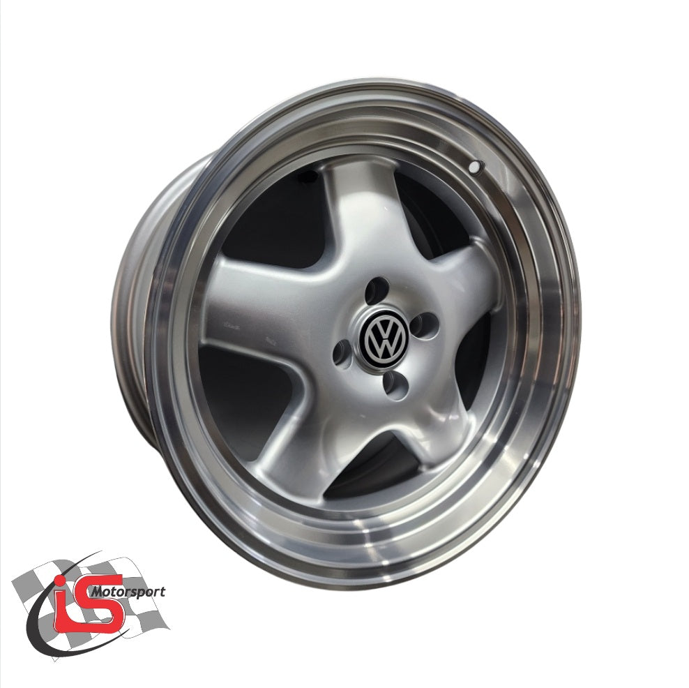 17 INCH VR6 5 SPOKE WHEELS 4X100