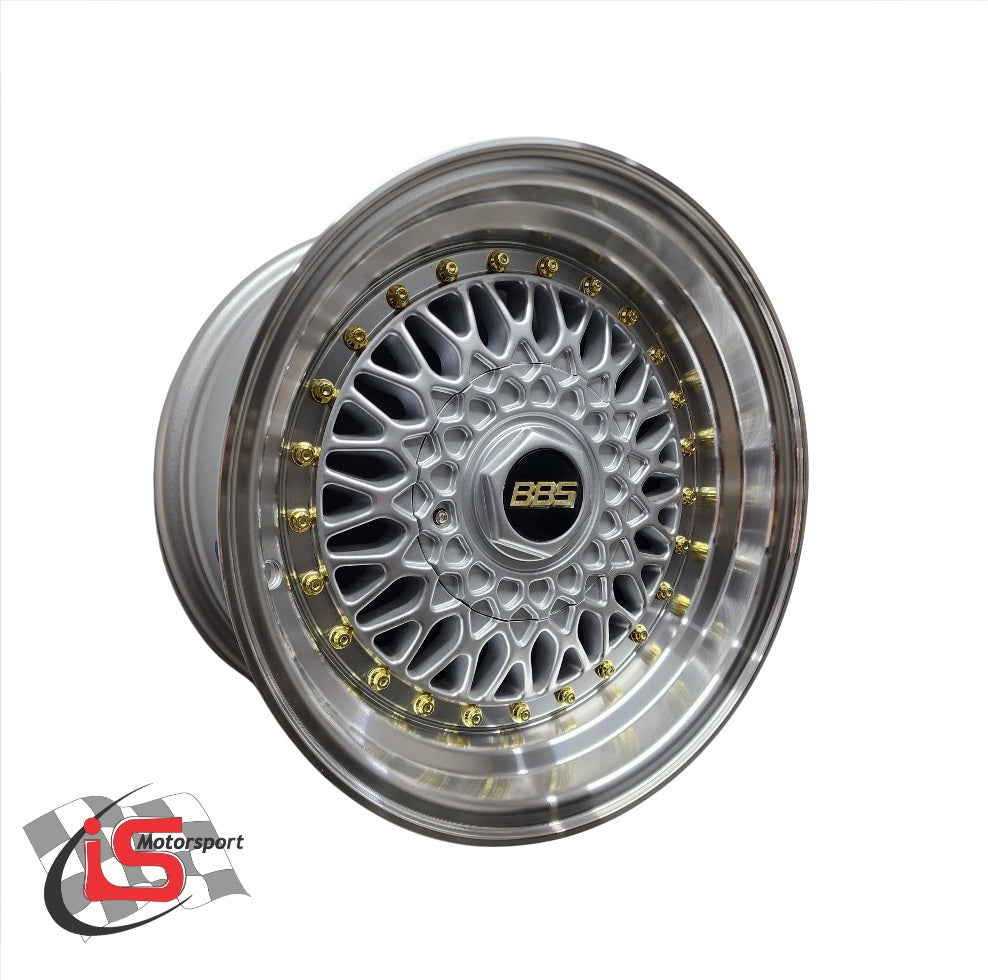 Rs 150 Rim Gold 15 INCH RS MESH GOLD STUD WHEELS 4X100 / 5X100